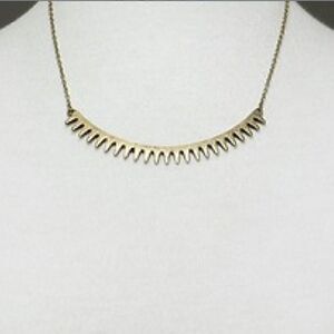 Tiny Teeth Necklace - Antique gold